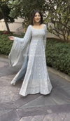 Krishi Heavy Faux Georgette Embroidery Readymade Suits Wholesale Market In Surat
